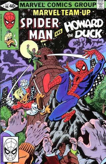 Marvel Team-Up 96 - Marvel Comics Group - Mask - Spiderman - Moon - Howard The Duck - Terry Austin