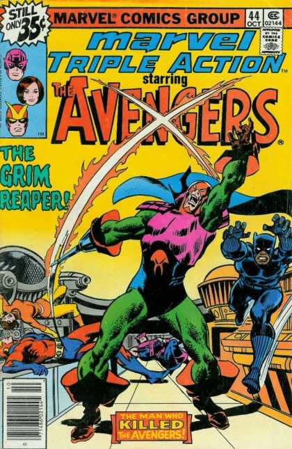 Marvel Triple Action 44 - The Avengers - The Man Who Killed The Avengers - The Grim Reaper - Marvel Triple Action - Comics Code