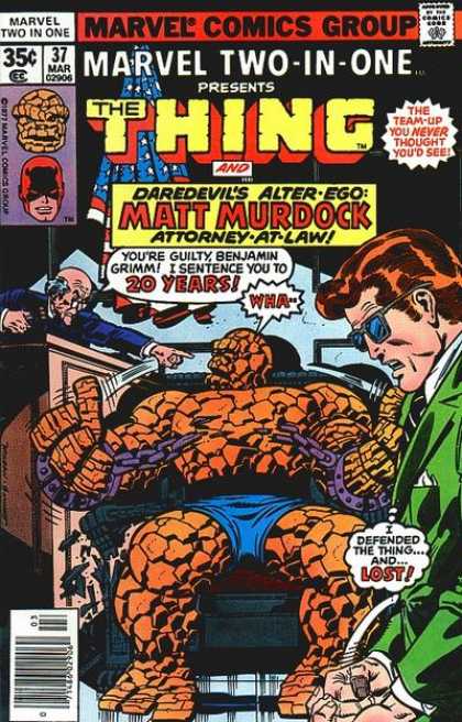 Marvel Two-In-One 37 - Team-up - The Thing - Matt Murdock - Judge - Sentence - Joe Sinnott
