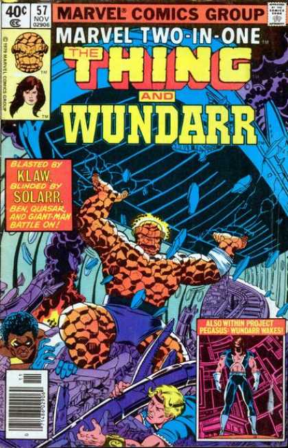 Marvel Two-In-One 57 - The Thing And Wundarr - Klaw - Gaint - Man - Ben - Quasar - George Perez