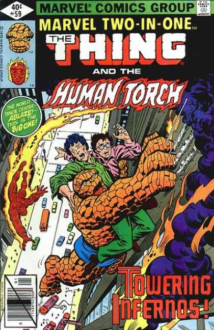 Marvel Two-In-One 59 - Thing - Human Torch - Marvel - Towering Infernos - World Trade Center