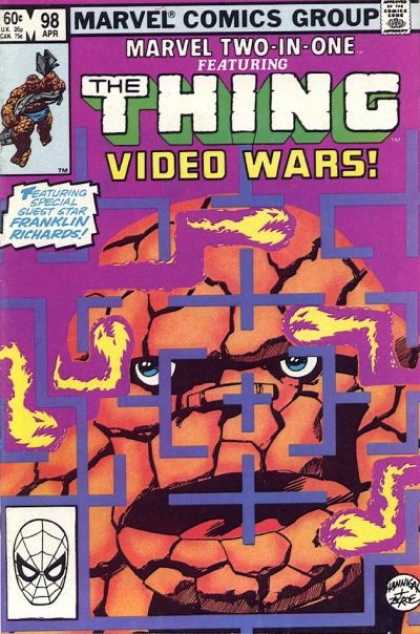 Marvel Two-In-One 98 - Video Wars - The Thing - Purple Cover - Franklin Richards - Maze - John Byrne