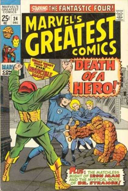 Marvel's Greatest Comics 24 - Invincible Man - Heros Death - Iron Man - Dr Strange - Matchless Might
