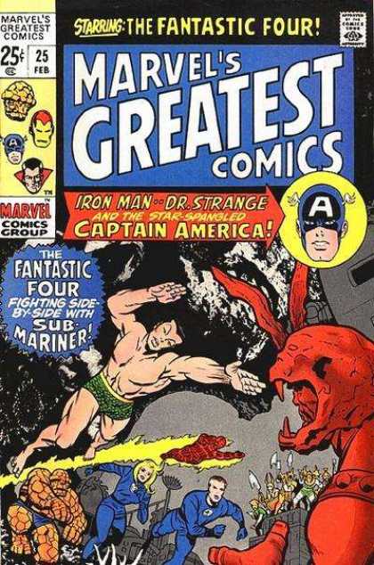 Marvel's Greatest Comics 25 - Fatastic Four - Captain America - Iron Man - Dr Strange - Sub-mariner