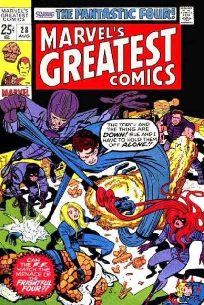 Marvel's Greatest Comics 28 - August - 25 Cents - Fantastic Four - Human Torch - Redhead