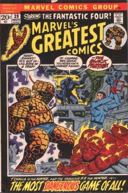 Marvel's Greatest Comics 39 - The Thing - Fireman - Elasticman - Fighting - Dangerous Game - Jim Starlin