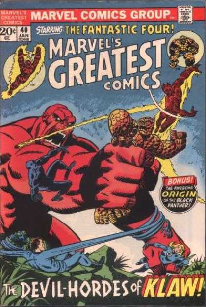 Marvel's Greatest Comics 40 - Klaw - Bonus - Origin - Fight - Black Panther - Sal Buscema