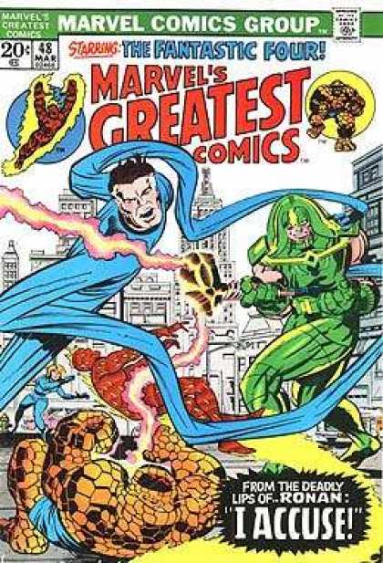 Marvel's Greatest Comics 48 - Fantastic Four - Buildings - Rod - Ronan - I Accuse - Jack Kirby, Joe Sinnott