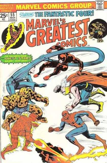 Marvel's Greatest Comics 55 - Spiderman - Human Torch - The Thing - Daredevil - Mr Fantastic - Jack Kirby, Joe Sinnott