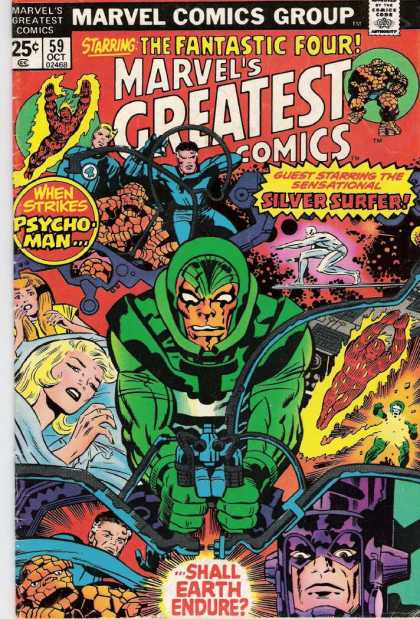 Marvel's Greatest Comics 59 - Heroes - Silver Sufer - Green - Psycho - Mr Fantastic - Jack Kirby, Joe Sinnott