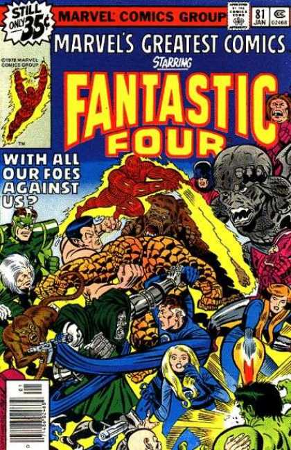 Marvel's Greatest Comics 81 - Fantastic Four - Marvel Comic - All Of Their Foes - Human Torch - Dr Doom - Joe Sinnott