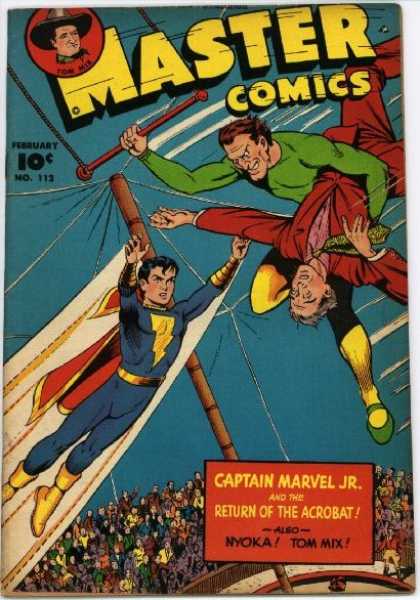 Master Comics 112 - Circus - Captain Marvel Jr - Acrobat - Tom Mix - Audience