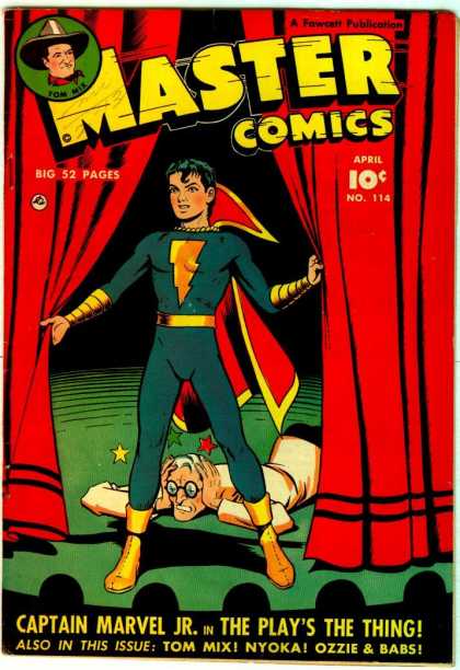 Master Comics 114 - Captain Marvel Jr - The Plays The Thing - No 114 - Tom Mix - Nyoka