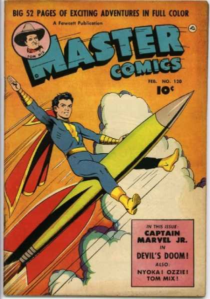 Master Comics 120 - Speeding Rocket - Captain Marvel Jr - Devils Doom - Cloud Of Smoke - Red Cape