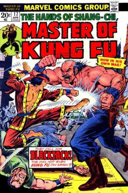 Master of Kung Fu 17 - Bald - Punch - Kick - Marvel - Building - Jim Starlin