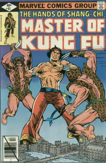 Master of Kung Fu 81 - Martial Arts - Fighting - Knives - Leopard Skin Outfits - Clock Tower In The City