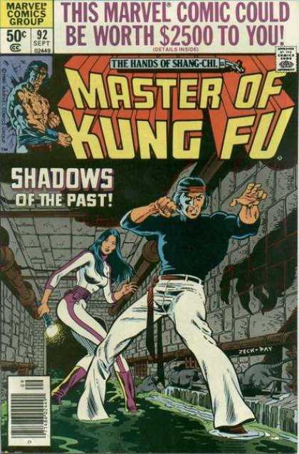 Master of Kung Fu 92 - Marvel - Shadows Of The Past - Hands Of Shang-chi - September - 50 Cents