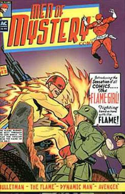 Men of Mystery 43 - Flame-girl - Costume - Soldiers - Guns - Battle