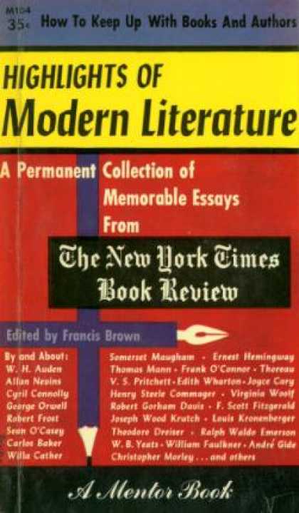 Mentor Books - Highlights of Modern Literature - Francis Brown