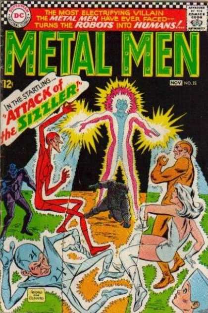 Metal Men 22 - Dc - The Sizzler - November - Electrifying Villain - 12 Cents