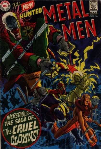 Metal Men 36 - Dc Comics - Clowns - Silver Age - Robots - Superheros