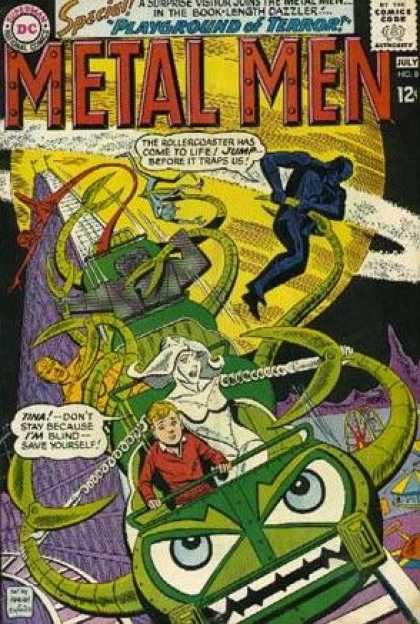 Dc - Playground Of Terror - Building - Speech Bubble - Rollercoaster - Duncan Rouleau, Ross Andru Metal Men 8 - Dc - Playground Of Terror - Building - Speech Bubble - Rollercoaster - Duncan Rouleau, Ross Andru