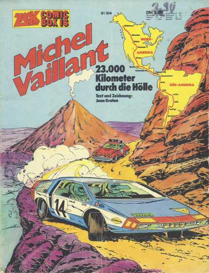Michel Vaillant 2 - Race - Cars - Mountains - Smoke - Map