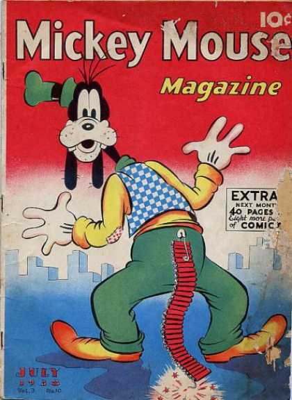 Mickey Mouse Magazine 34 - Goofy - Firecrackers - Hat - Vest - Gloves