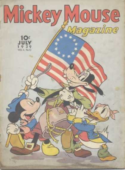 Mickey Mouse Magazine 46 - Flag - Donald Duck - Spoon - 10 C July - Hat