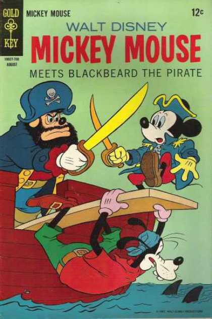 Mickey Mouse 114 - Mickey Mouse - Walt Disney - Meets Blackbeard The Pirate - Gold Key - August