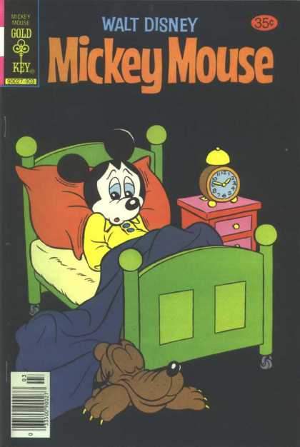 Mickey Mouse 193 - Walt Disney - Gold Key - Clock - Bed - Pillow