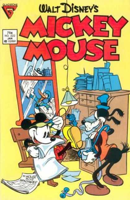 Mickey Mouse 222 - Goofy - Donald Duck - Office - Telephone - Newspaper