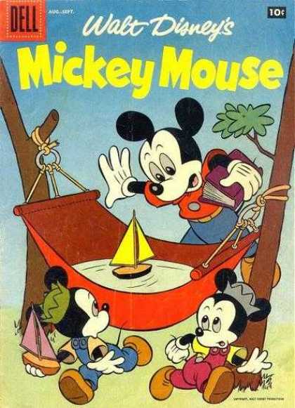 Mickey Mouse 55 - Mice - Boats - Hammock - Trees - Water
