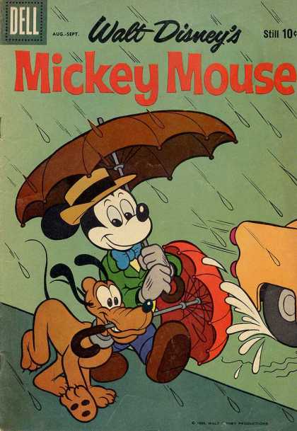 Mickey Mouse 67 - Umbrella - Rain - Puddle - Splash - Car Tire