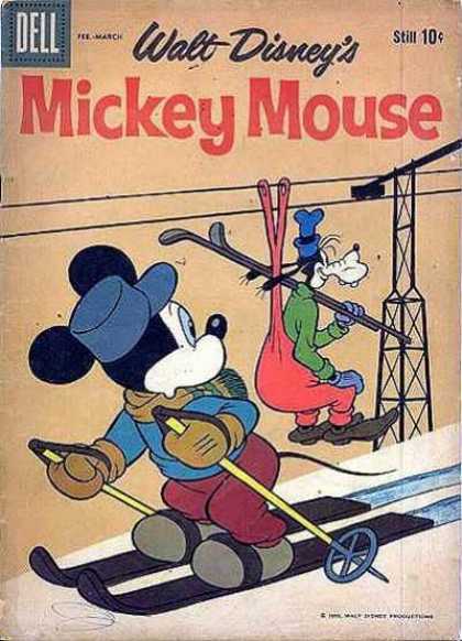 Mickey Mouse 70 - Goofy - Skiis - Ski Lift - Snow - Blue Hat