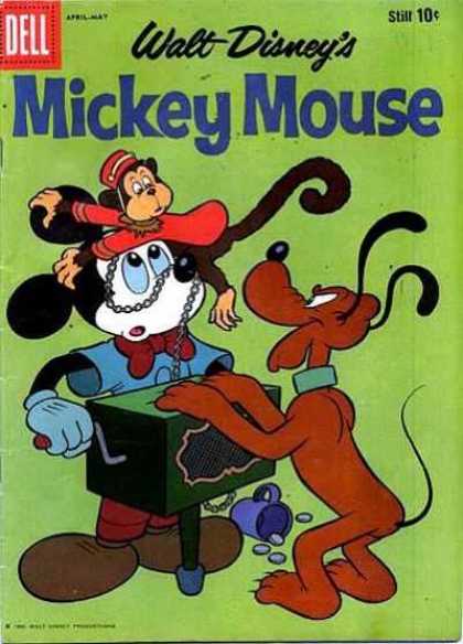 Mickey Mouse 71 - Walt Disney - Pluto - Dog - Monkey - Chain