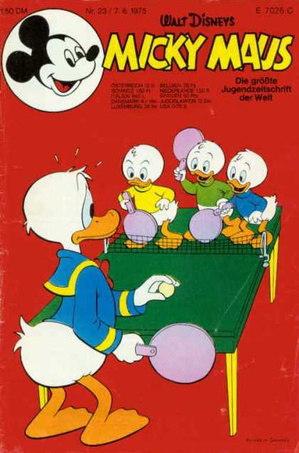 Micky Maus 1016 - Walt Disney - Ping Pong - Paddle - Table - Donald Duck