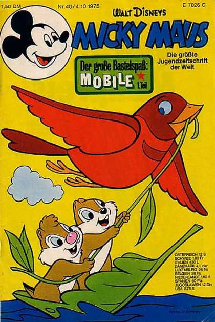 Micky Maus 1033 - Walt Disney - Mickey Mouse - German Language Comics - Chip N Dale - Flying Dove
