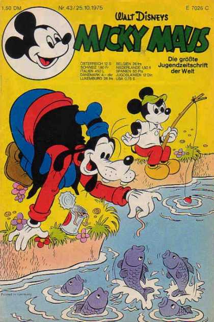 Micky Maus 1036 - Mouse - Goofy - Watter - Flowers - Rod