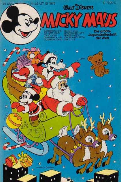 Micky Maus 1045 - Santa - Bear - Sled - Two Reindeer - Goofy