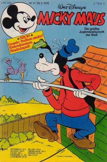 Micky Maus 1055 - Walt Disney - Goody - Roof - Pole - Blue Bird