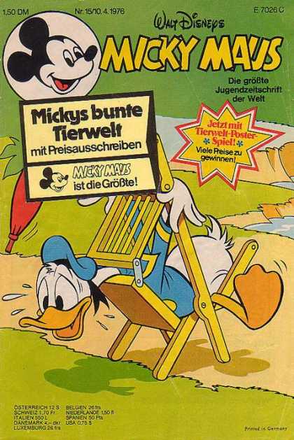Micky Maus 1060 - Mickey Mouse - Donal Duck - Chair - Caps - Pond