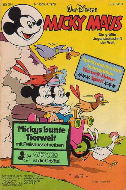 Micky Maus 1061 - Walt Disney - Mice - Chicken - Die Grobte Jugendzeitschrift Der Welt - Preisausschreiben