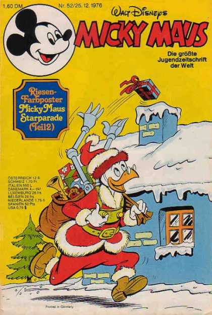 Micky Maus 1097 - Presents - Snow - Santa Suit - House - Bird