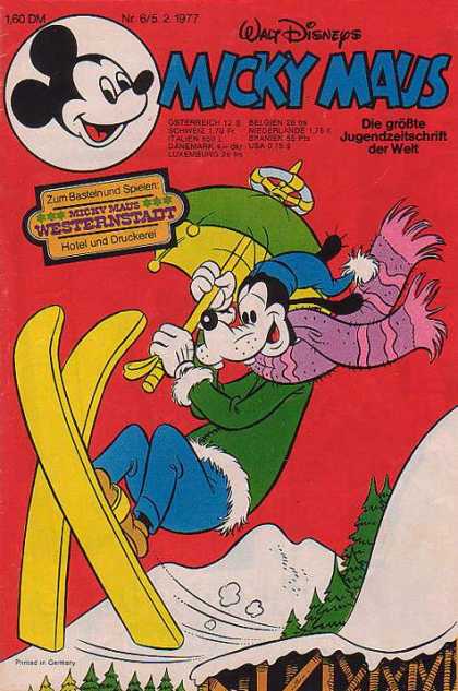 Micky Maus 1103 - Nr 65 2 1977 - Die Grosste Jugendzeitaschrift Der Welt - Goofy - Skiing - Umbrella
