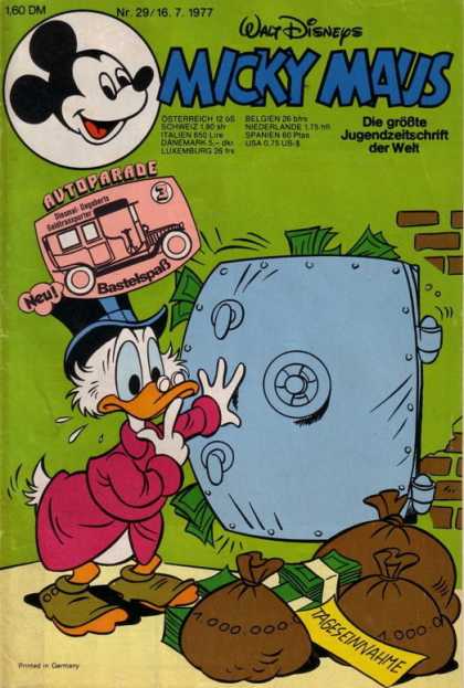 Micky Maus 1126 - Autoparade - Walt Disney - Scrooge Mcduck - Safe - Cash