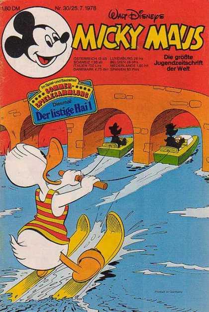 Micky Maus 1127 - Walt Disney - Duck - Water - Boats - Bridge