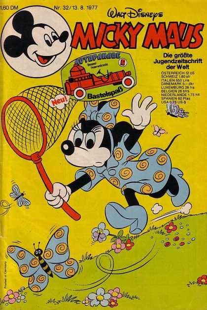 Micky Maus 1129 - Walt Desneys - Butterfly - Net - Mini Mouse - Flower