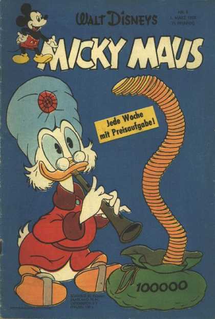 Micky Maus 114 - Disney - Scrooge Mcduck - Moneybag - Flute - Coin Stack