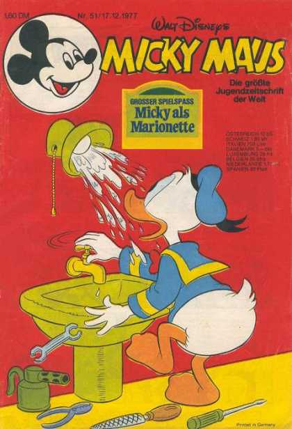 Micky Maus 1148 - Donald Duck - Bathroom Sink - Plumbing Mishap - Tools - Flood